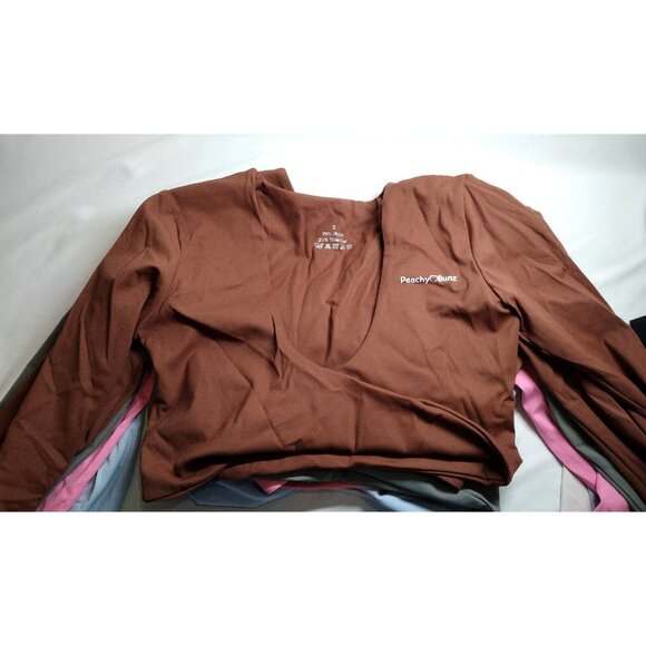 Peachy Bunz LS Crop Shirts Size Small 7 Total Lot Various Colors - Picture 2 of 11